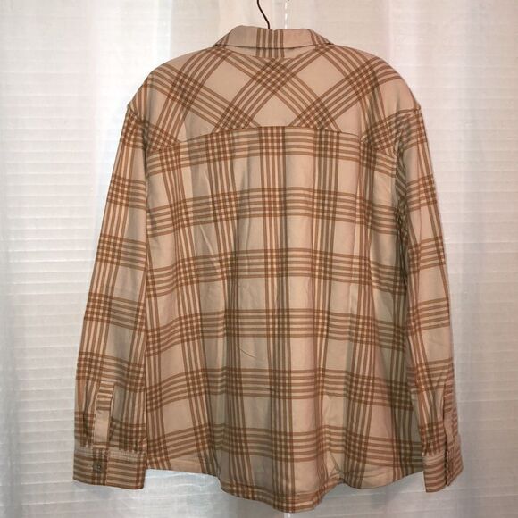 Eddie Bauer 2X Tall Cotton Flannel Plaid Sherpa Shirt Jacket Shacket - Picture 4 of 16